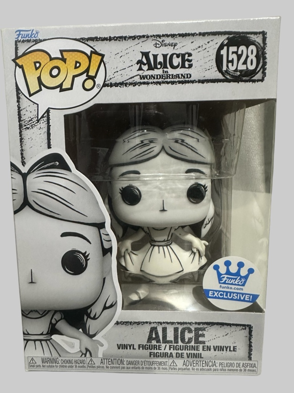 Disney Monochrome Alice Pop! Vinyl Box - Black & White